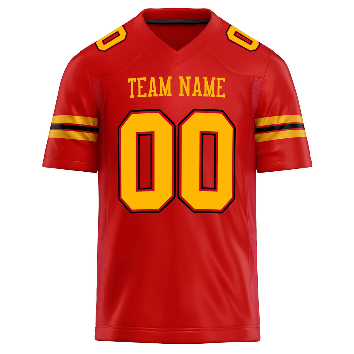 Custom Scarlet Gold Solid Colour Football Jersey