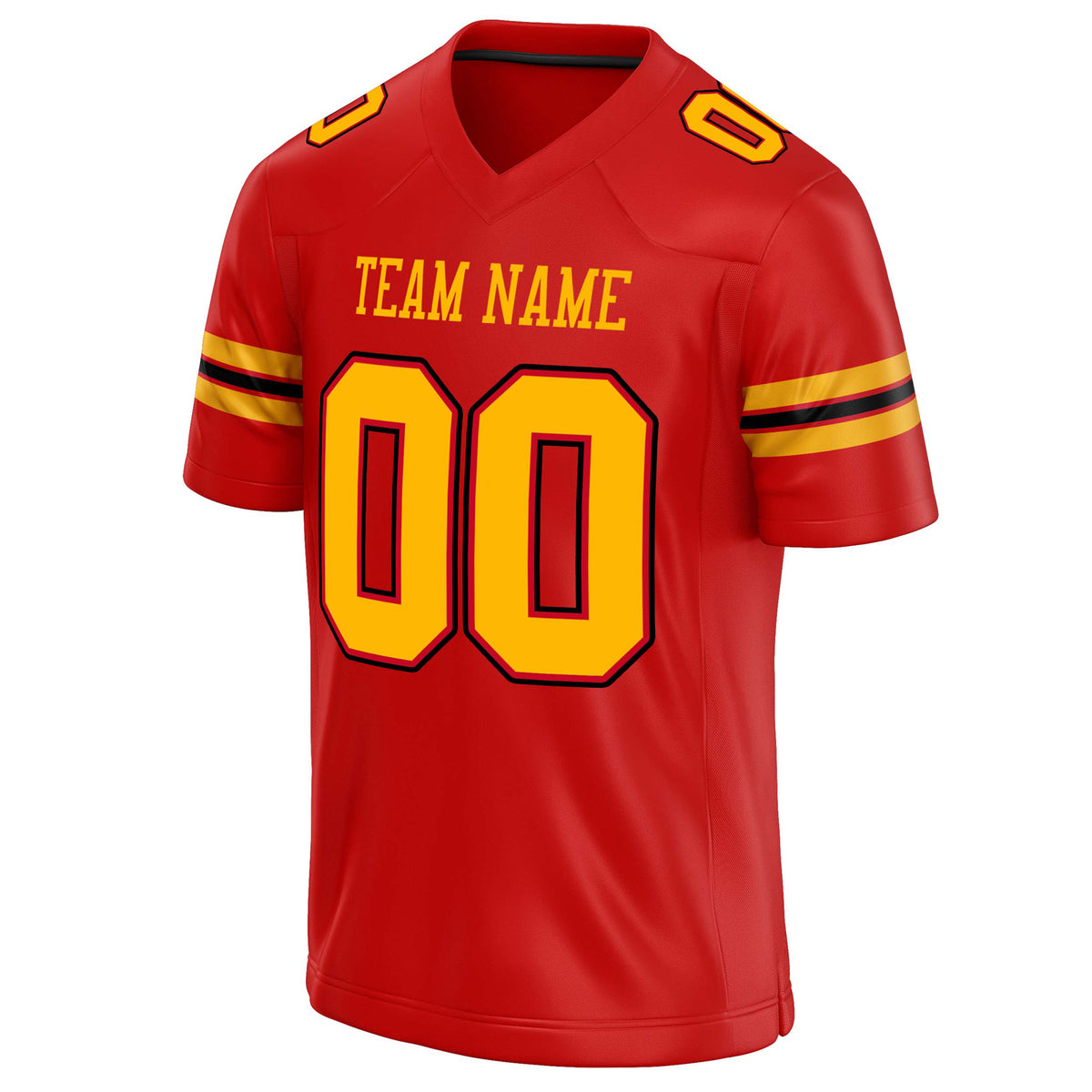 Custom Scarlet Gold Solid Colour Football Jersey