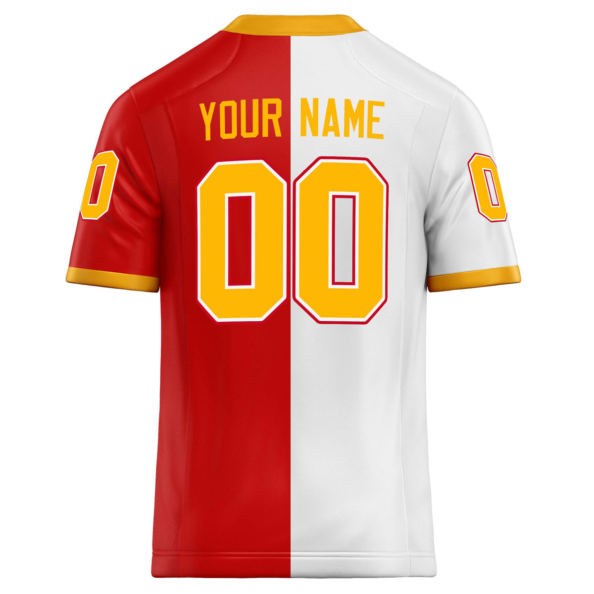 Custom Scarlet White Solid Colour Football Jersey