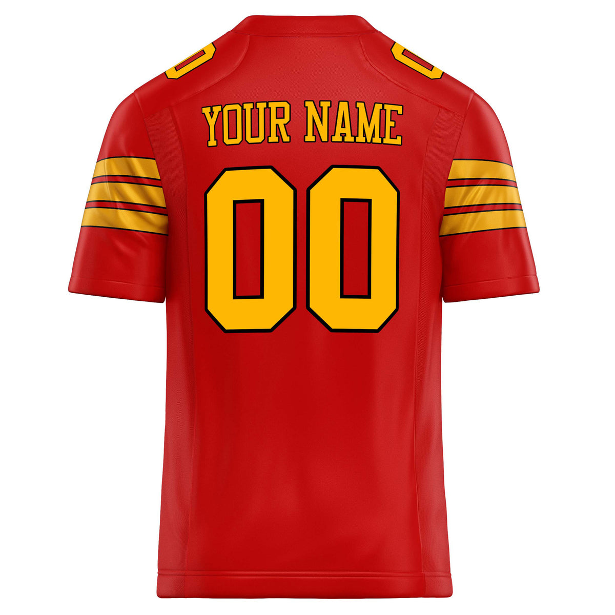 Custom Scarlet Gold Solid Colour Football Jersey