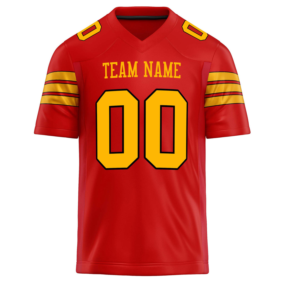 Custom Scarlet Gold Solid Colour Football Jersey