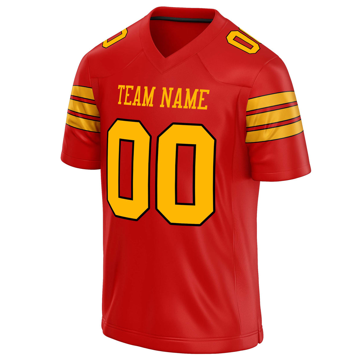 Custom Scarlet Gold Solid Colour Football Jersey