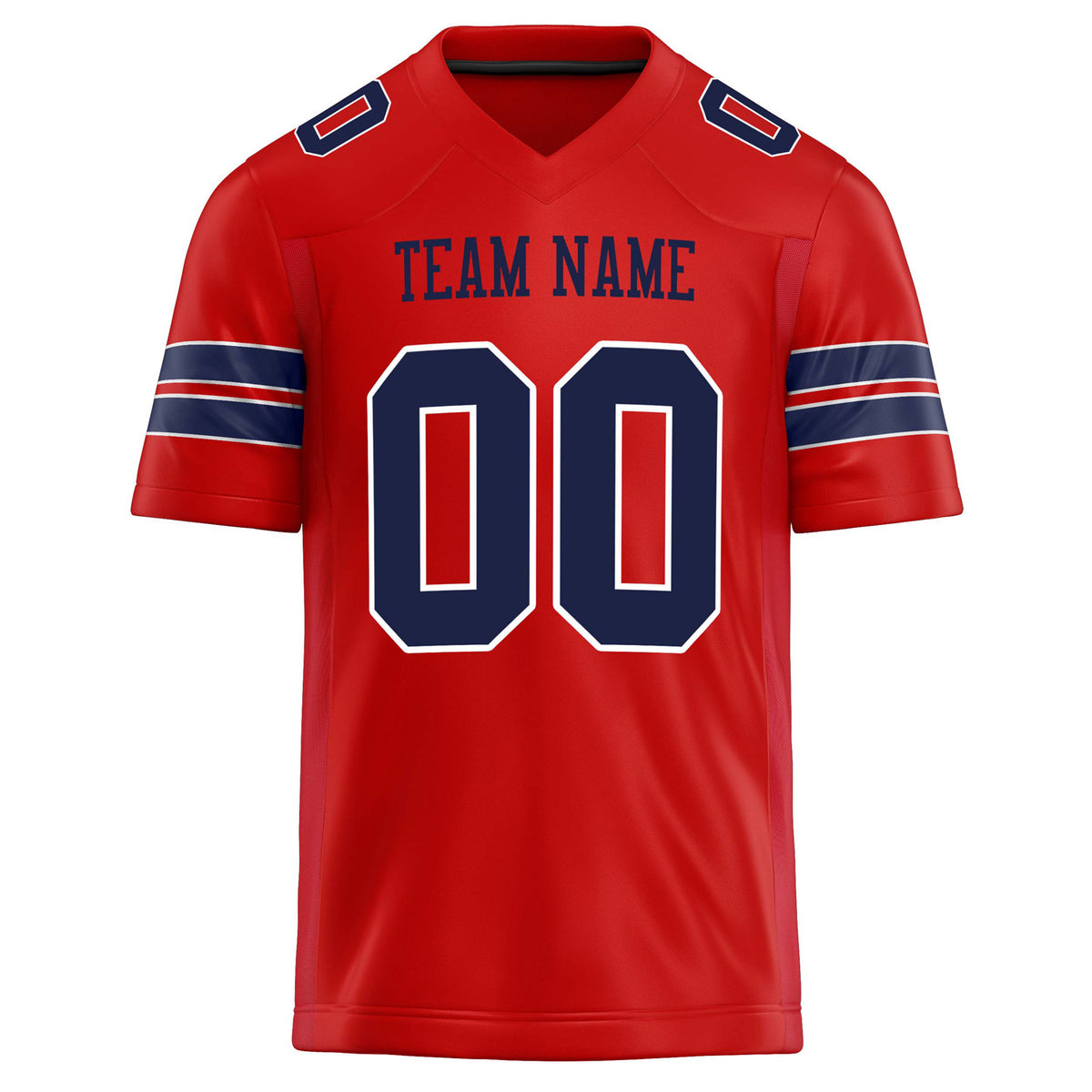 Custom Scarlet Navy Solid Colour Football Jersey