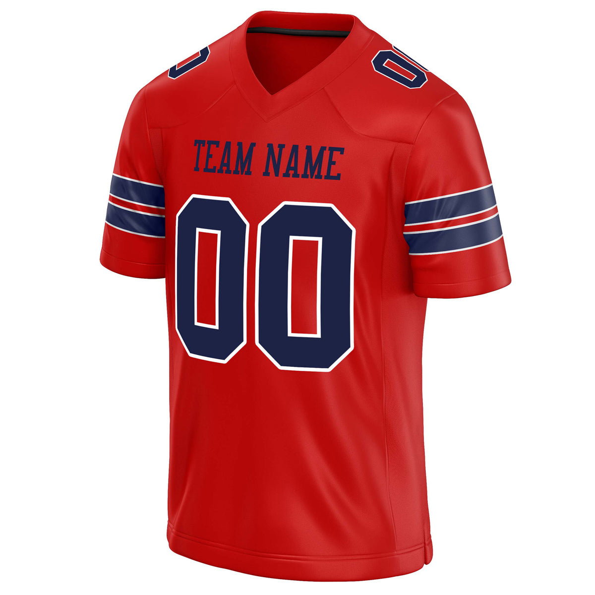 Custom Scarlet Navy Solid Colour Football Jersey