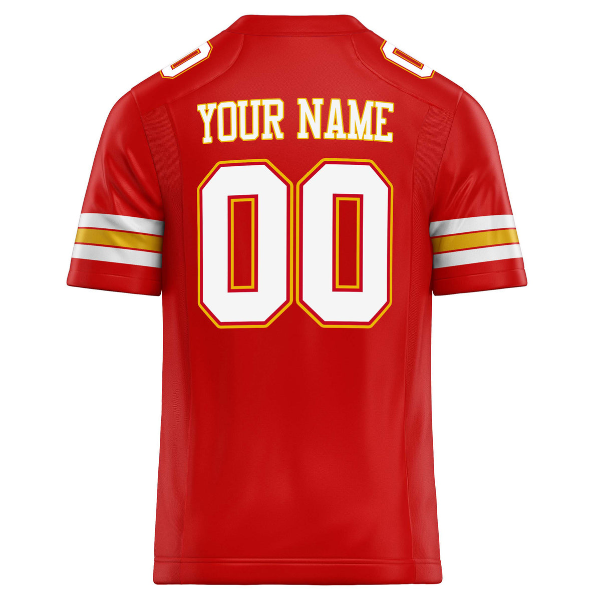 Custom Scarlet White Solid Colour Football Jersey