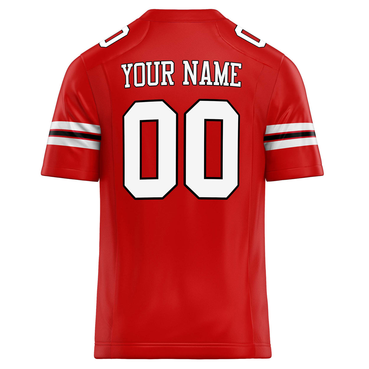 Custom Scarlet White Solid Colour Football Jersey