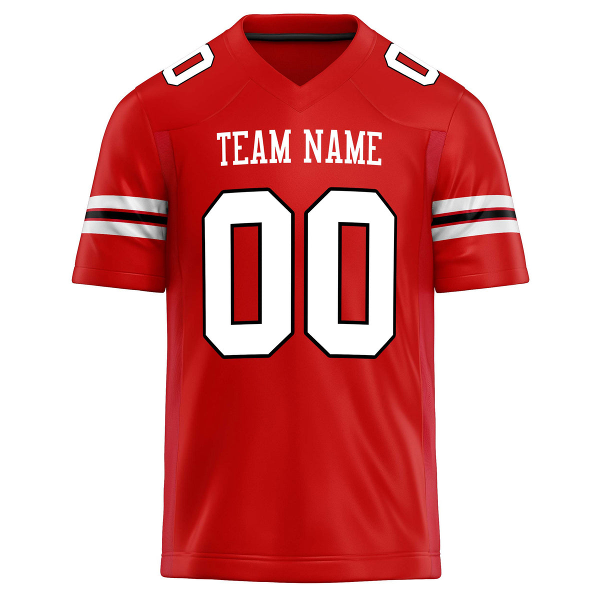 Custom Scarlet White Solid Colour Football Jersey