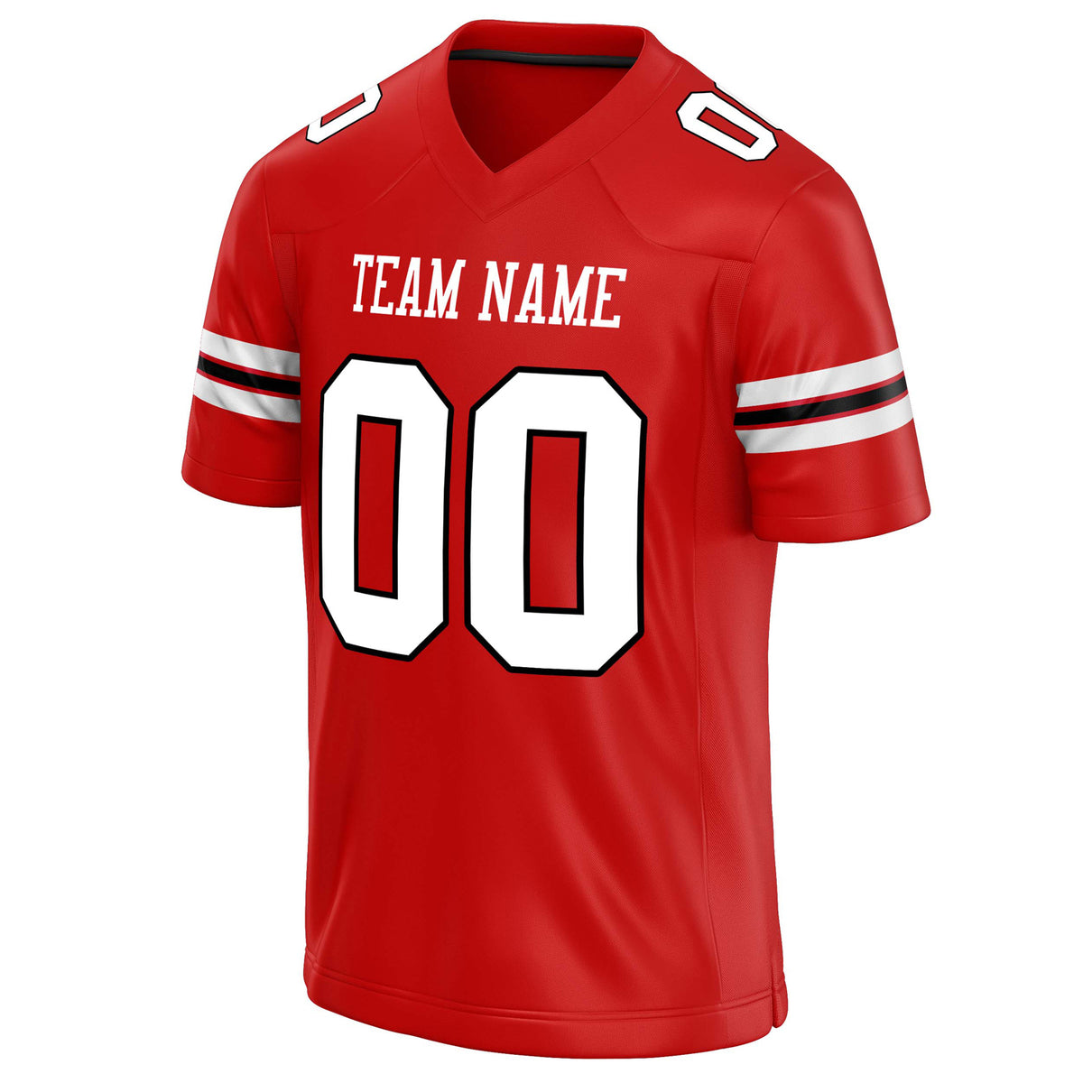 Custom Scarlet White Solid Colour Football Jersey