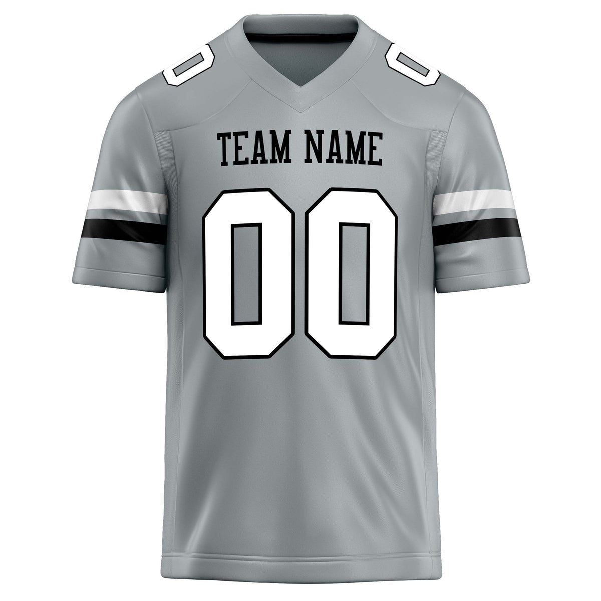 Custom Silver White Solid Colour Football Jersey