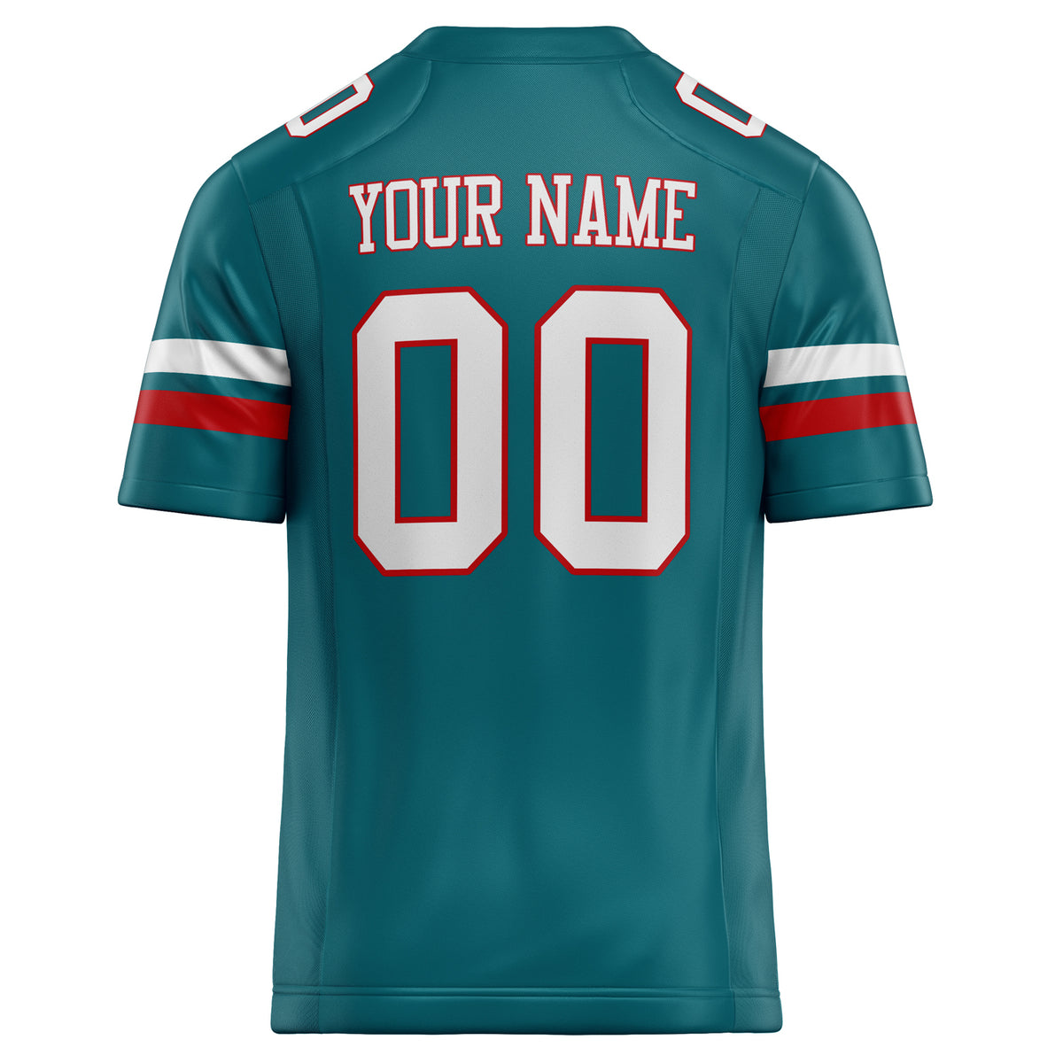 Custom Teal White Solid Colour Football Jersey