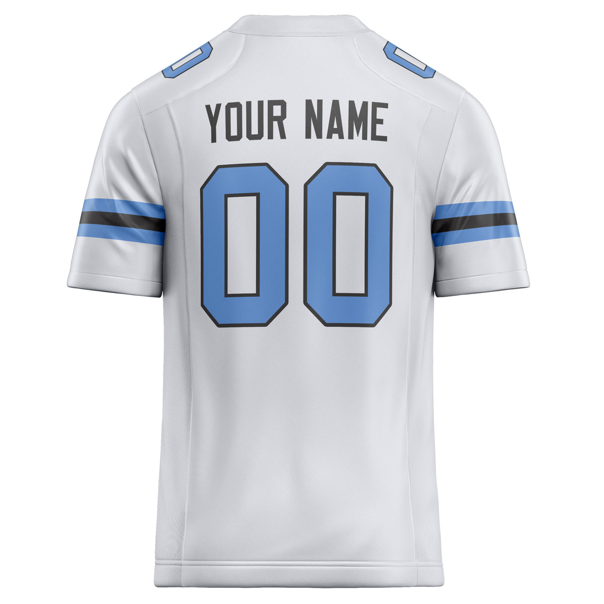 Custom White Light Blue Solid Colour Football Jersey