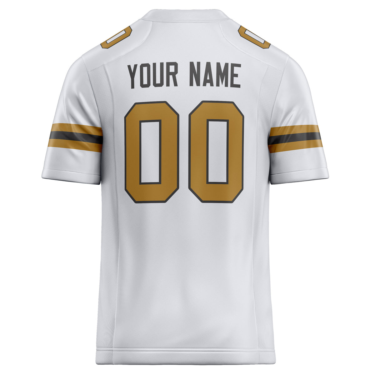 Custom White Brown Solid Colour Football Jersey