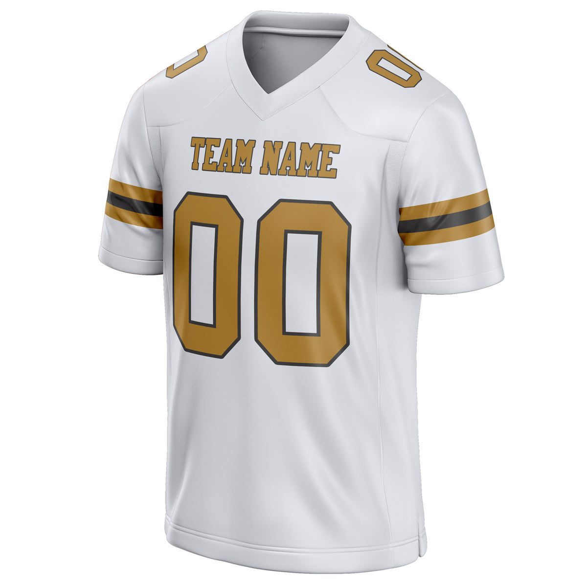 Custom White Brown Solid Colour Football Jersey