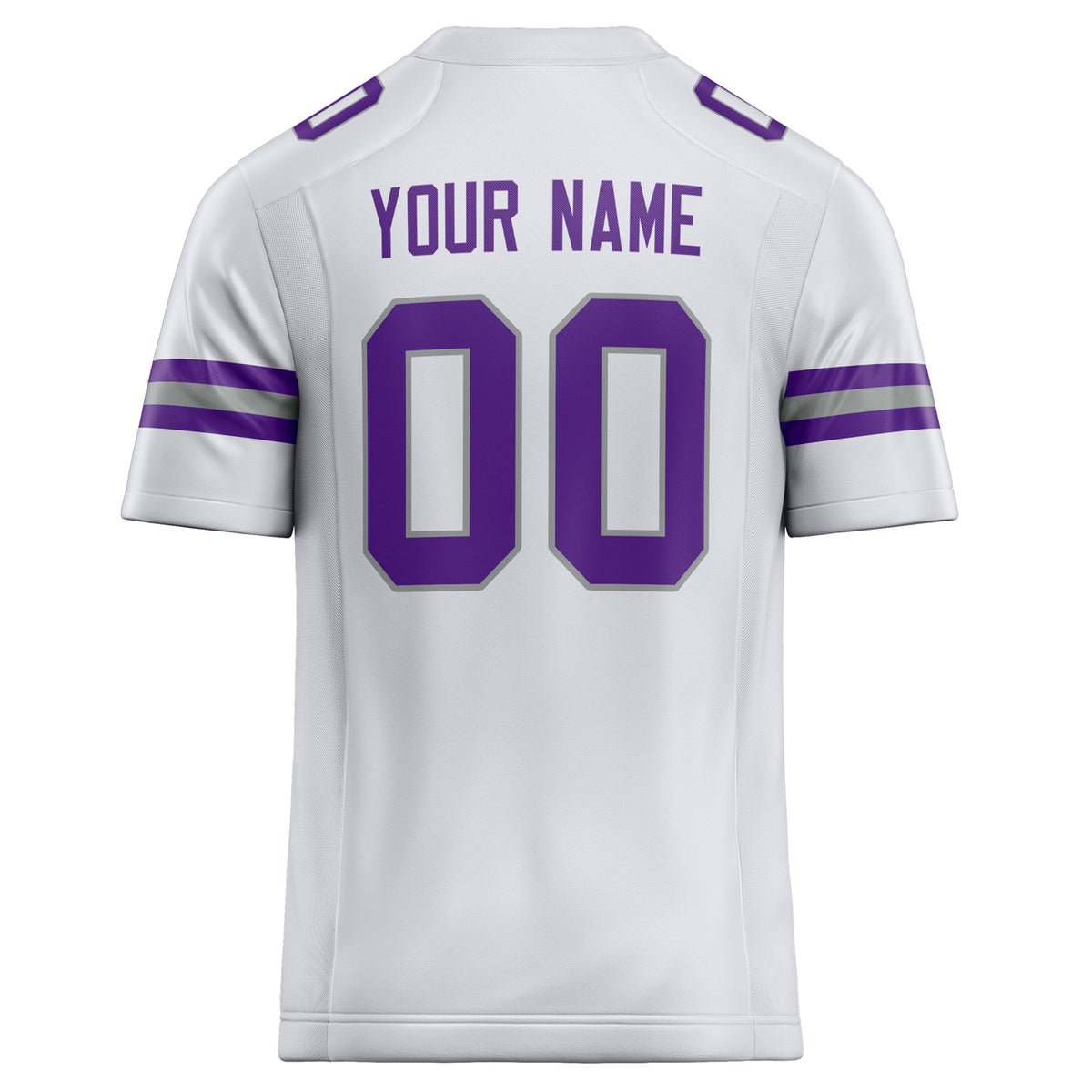 Custom White Purple Solid Colour Football Jersey