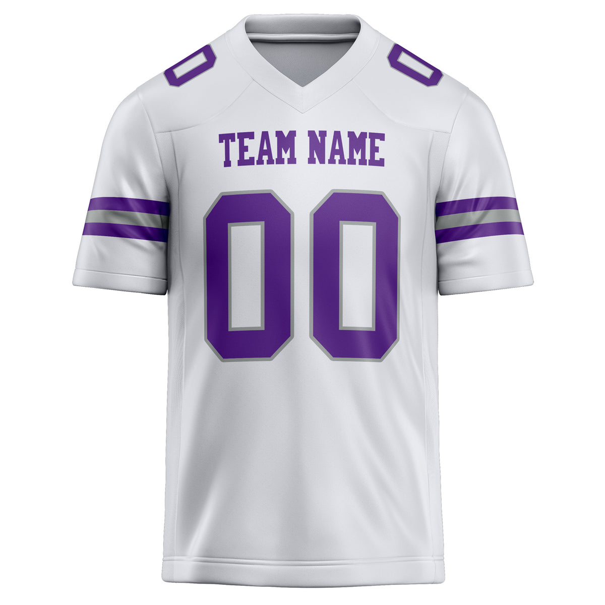 Custom White Purple Solid Colour Football Jersey