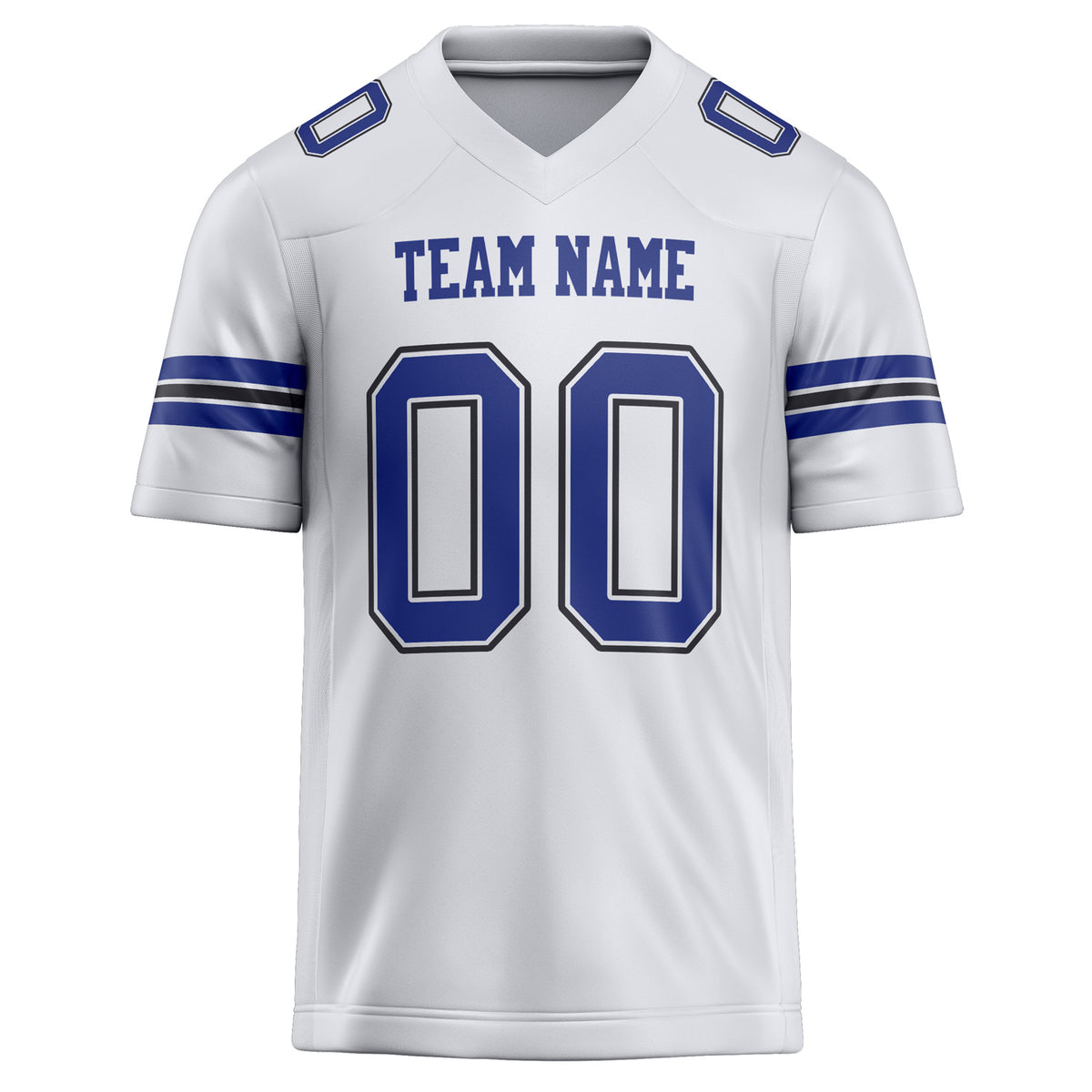 Custom White Royal Solid Colour Football Jersey