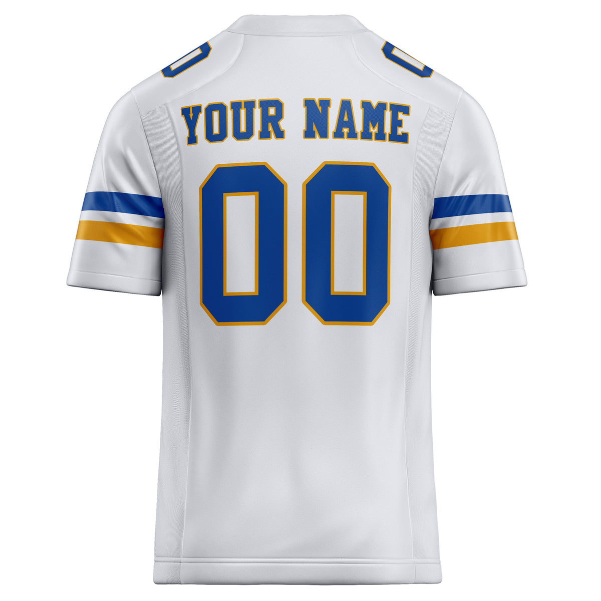 Custom White Blue Solid Colour Football Jersey