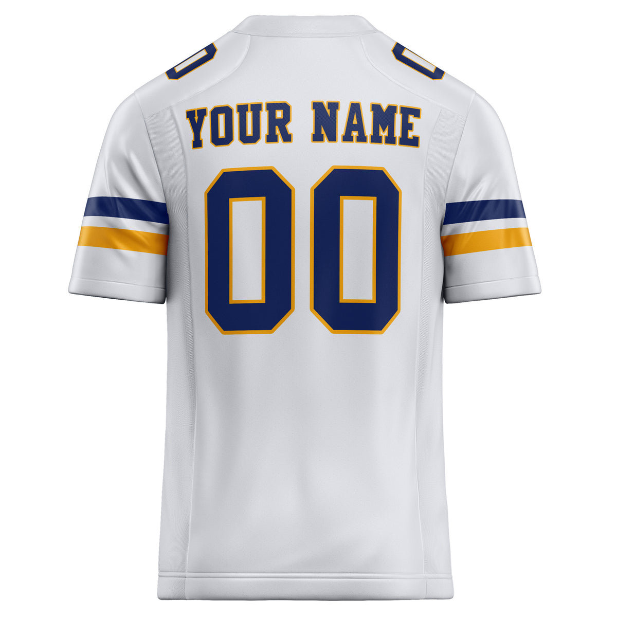 Custom White Navy Solid Colour Football Jersey