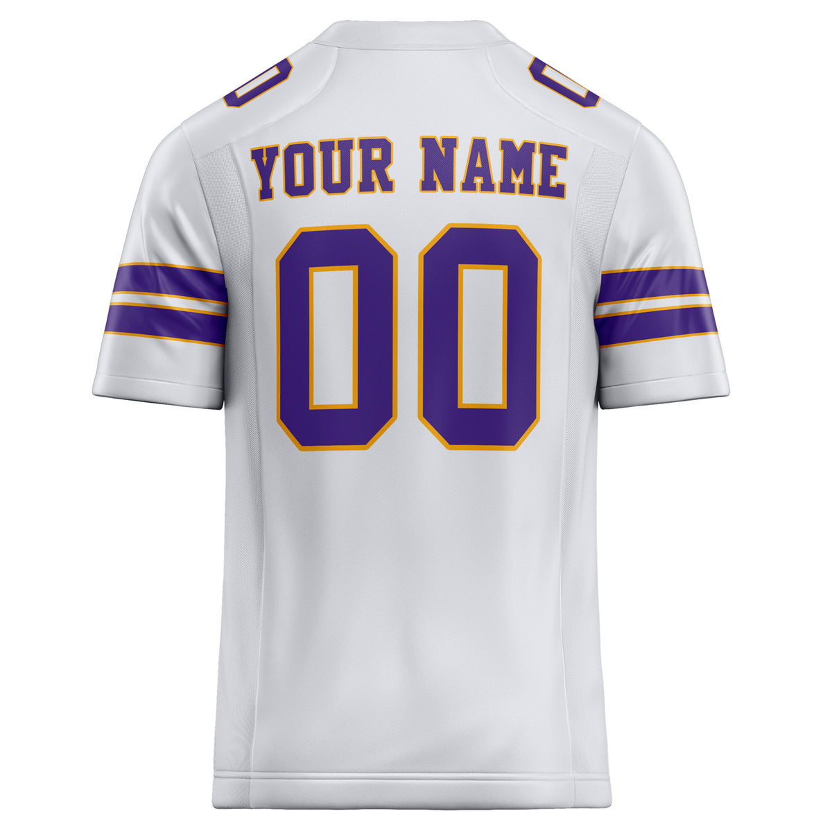 Custom White Purple Solid Colour Football Jersey