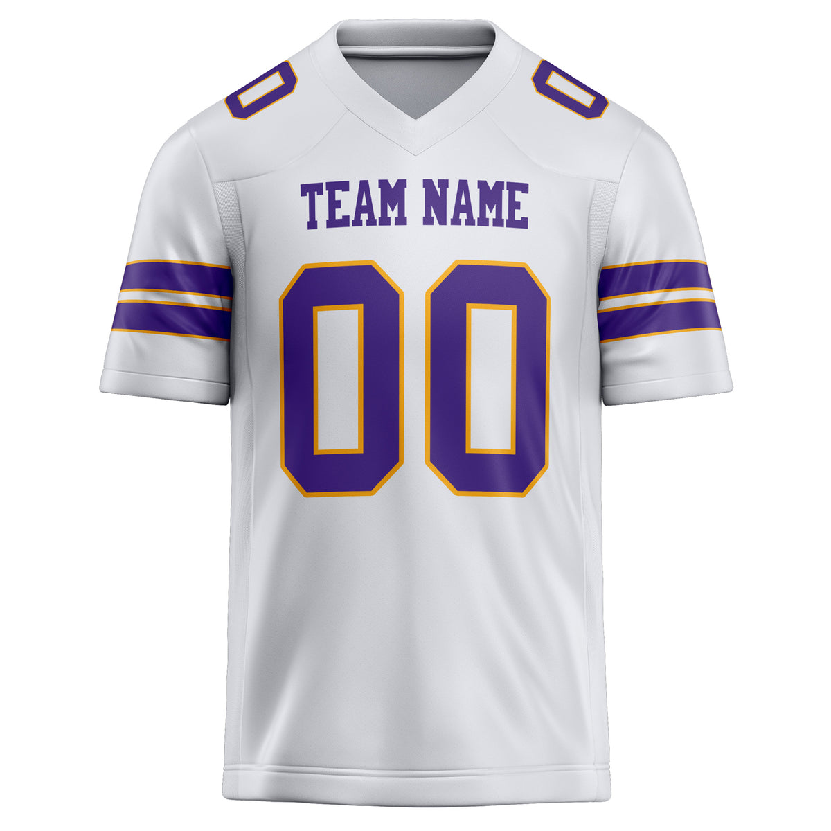 Custom White Purple Solid Colour Football Jersey