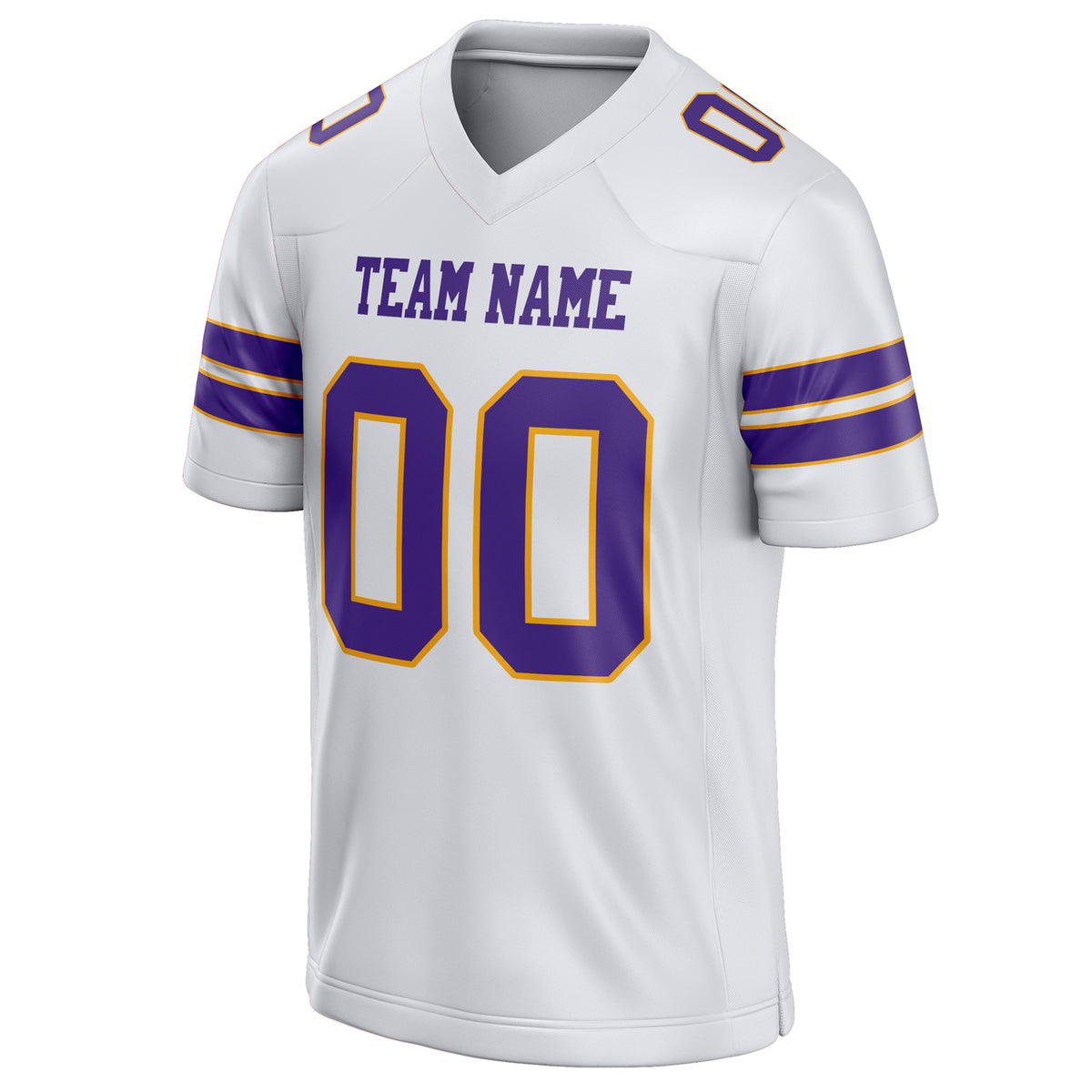 Custom White Purple Solid Colour Football Jersey