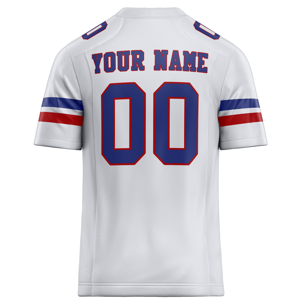 Custom White Royal Solid Colour Football Jersey