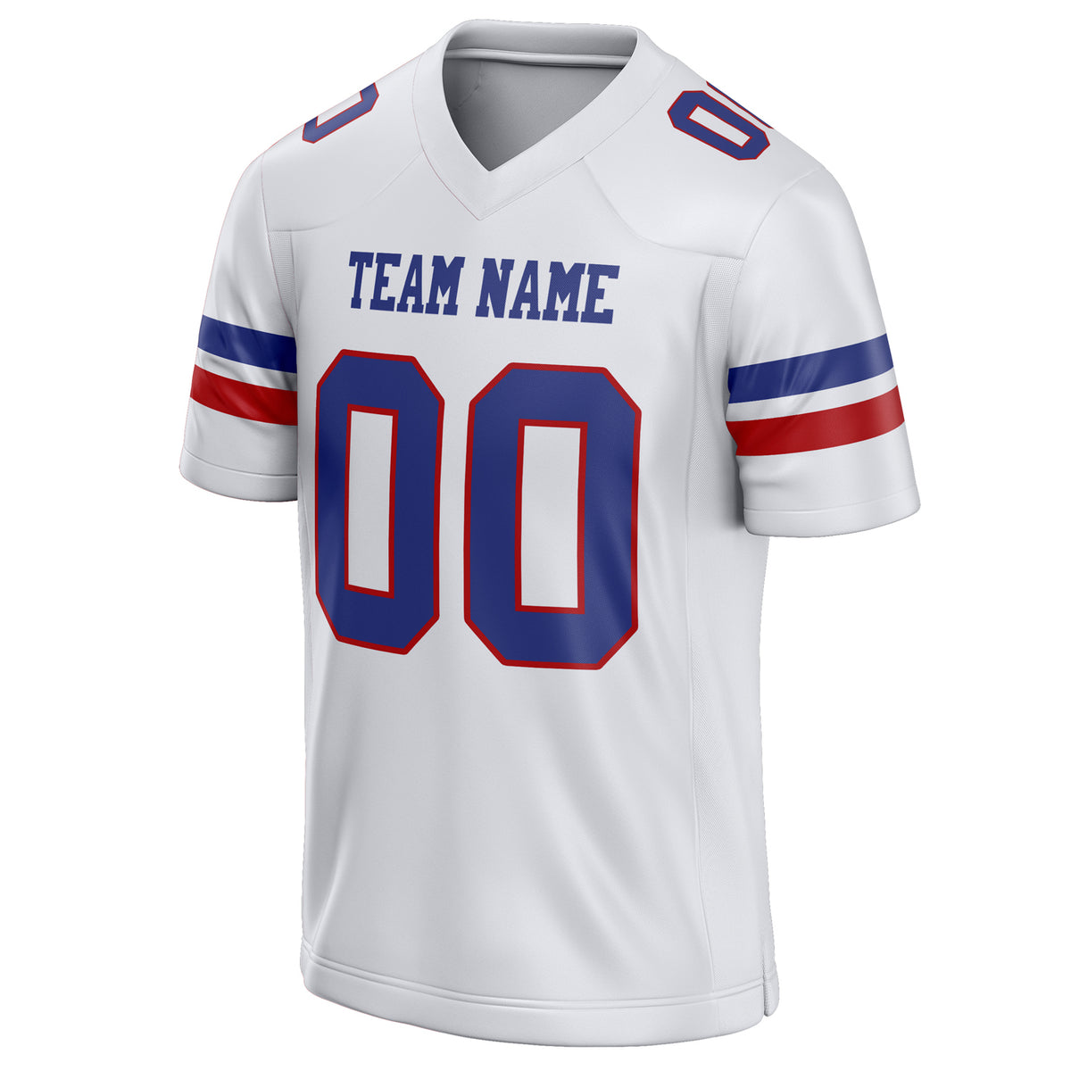 Custom White Royal Solid Colour Football Jersey