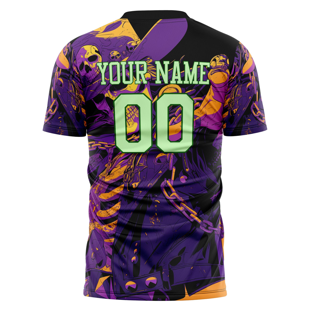 Custom Purple Skull Soccer Jersey