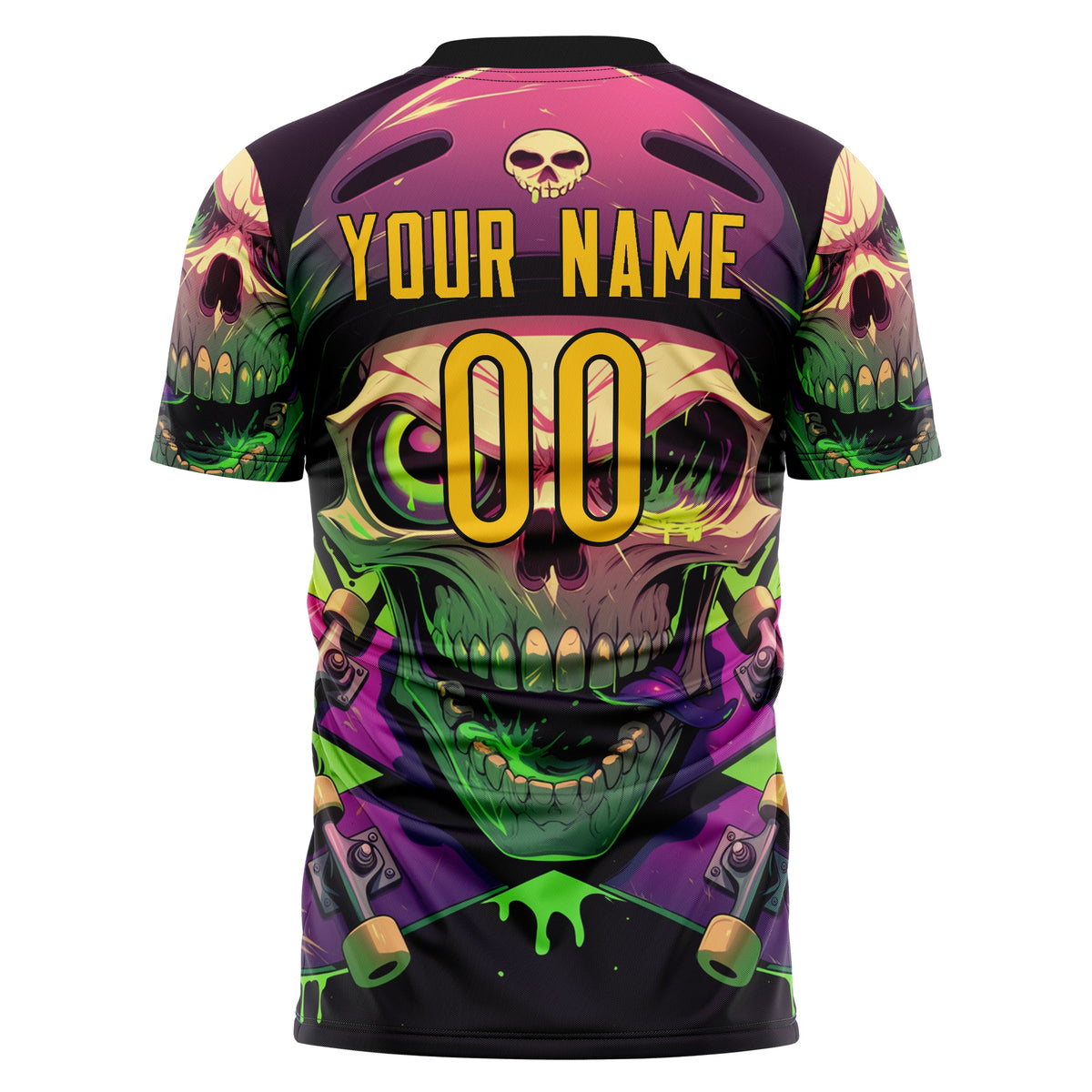 Custom Purple Skull Soccer Jersey