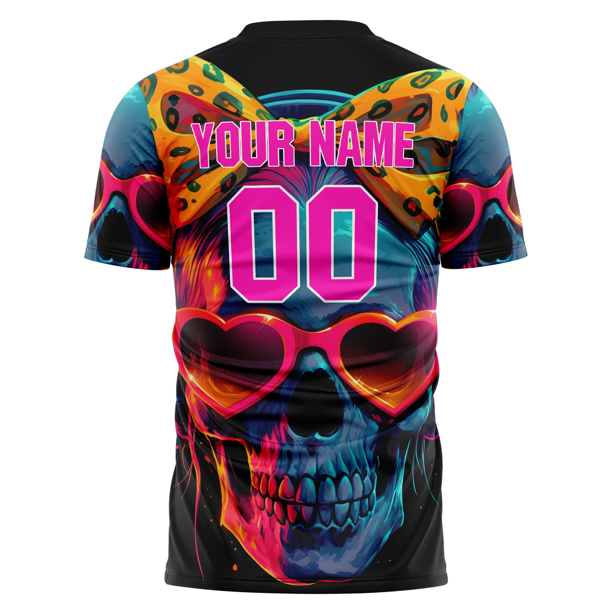 Custom Pink Skull Soccer Jersey