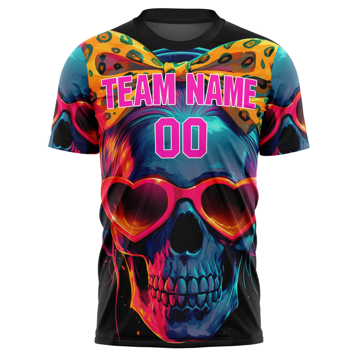 Custom Pink Skull Soccer Jersey