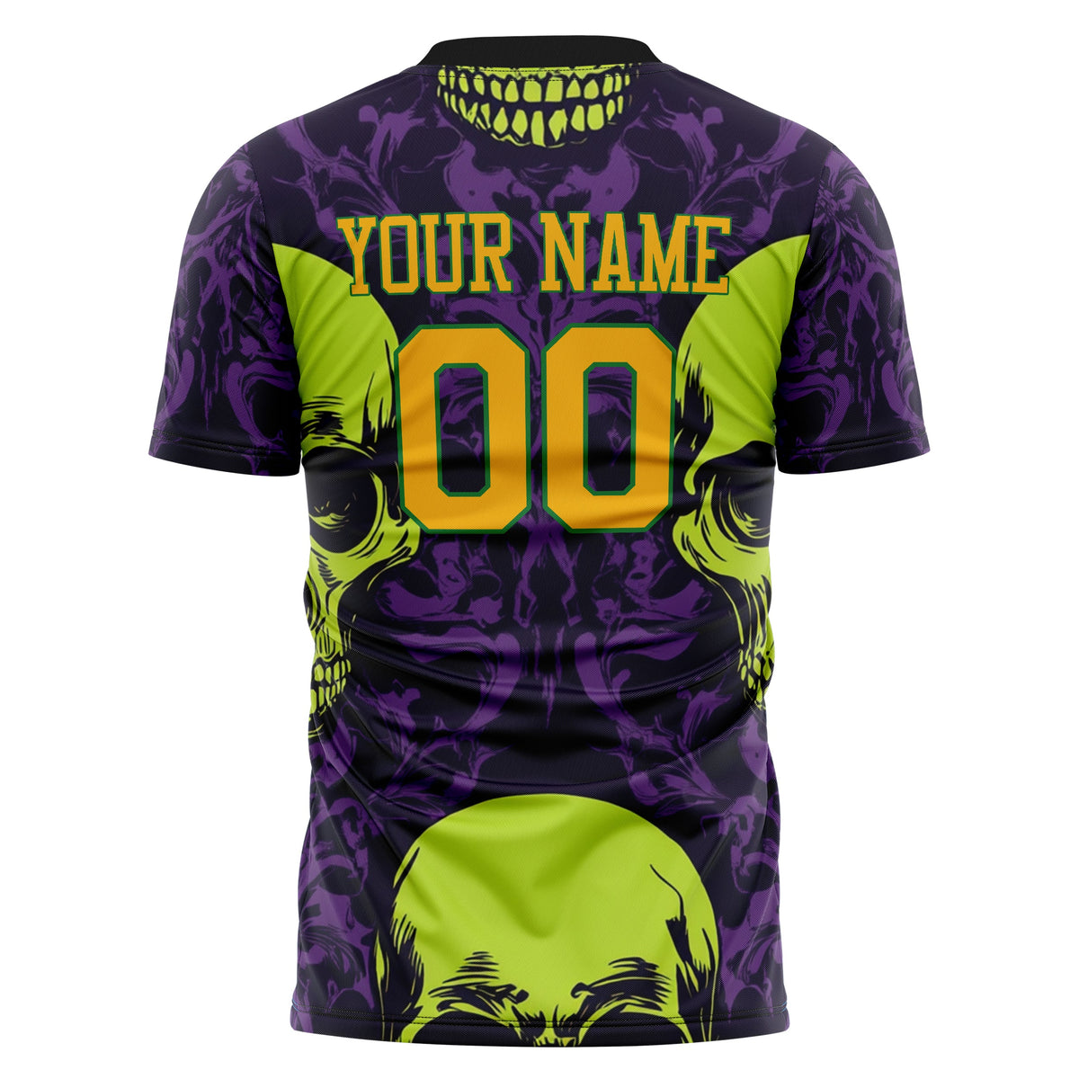 Custom Purple Skull Soccer Jersey