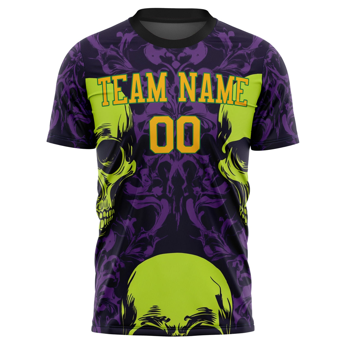 Custom Purple Skull Soccer Jersey