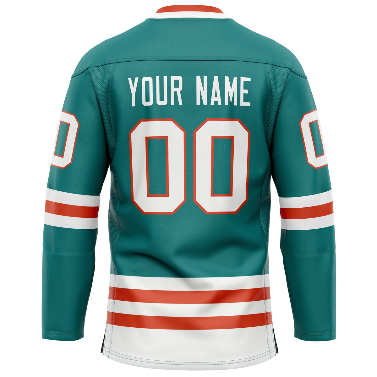 Custom Aqua White Solid Colour Hockey Jersey