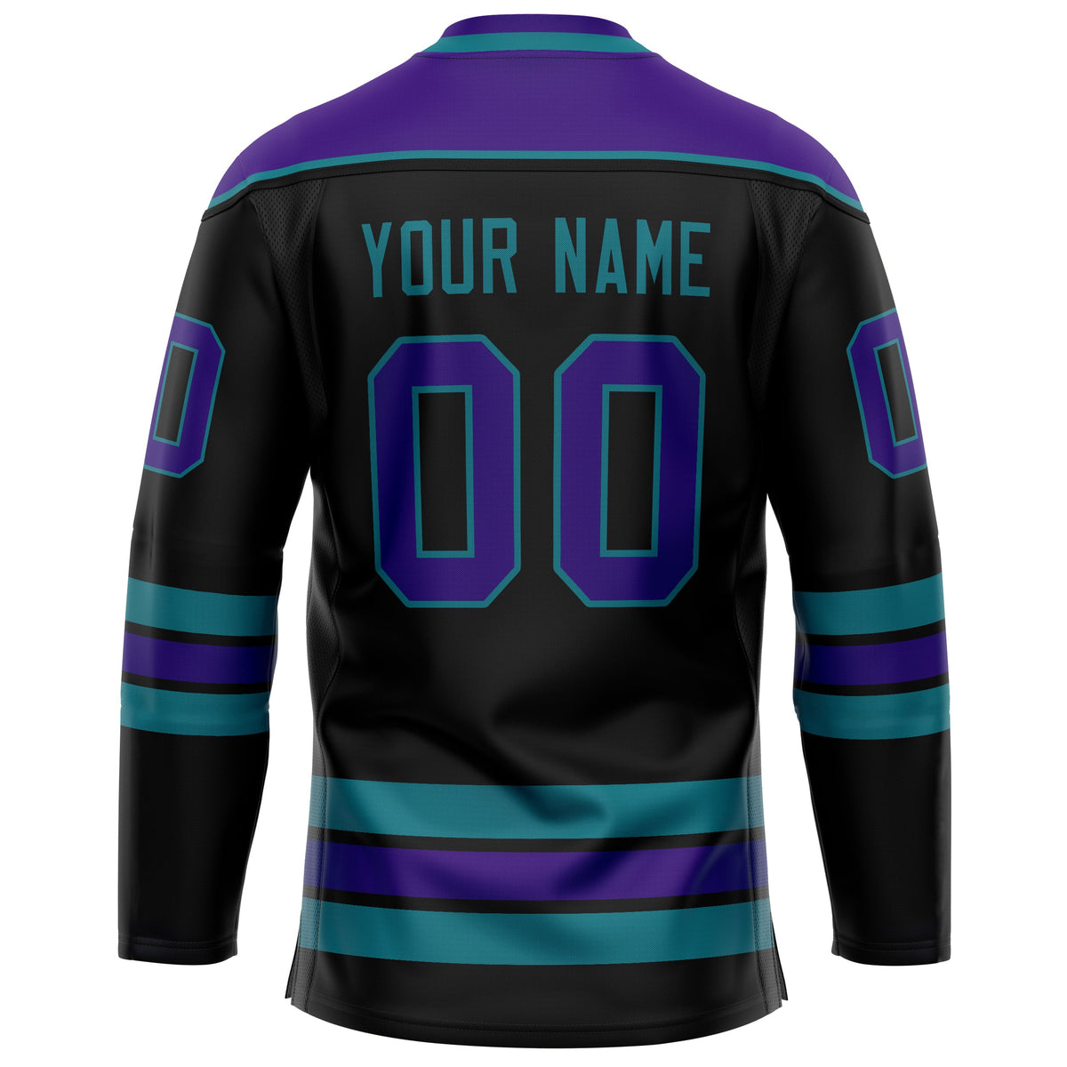 Custom Black Purple Solid Colour Hockey Jersey