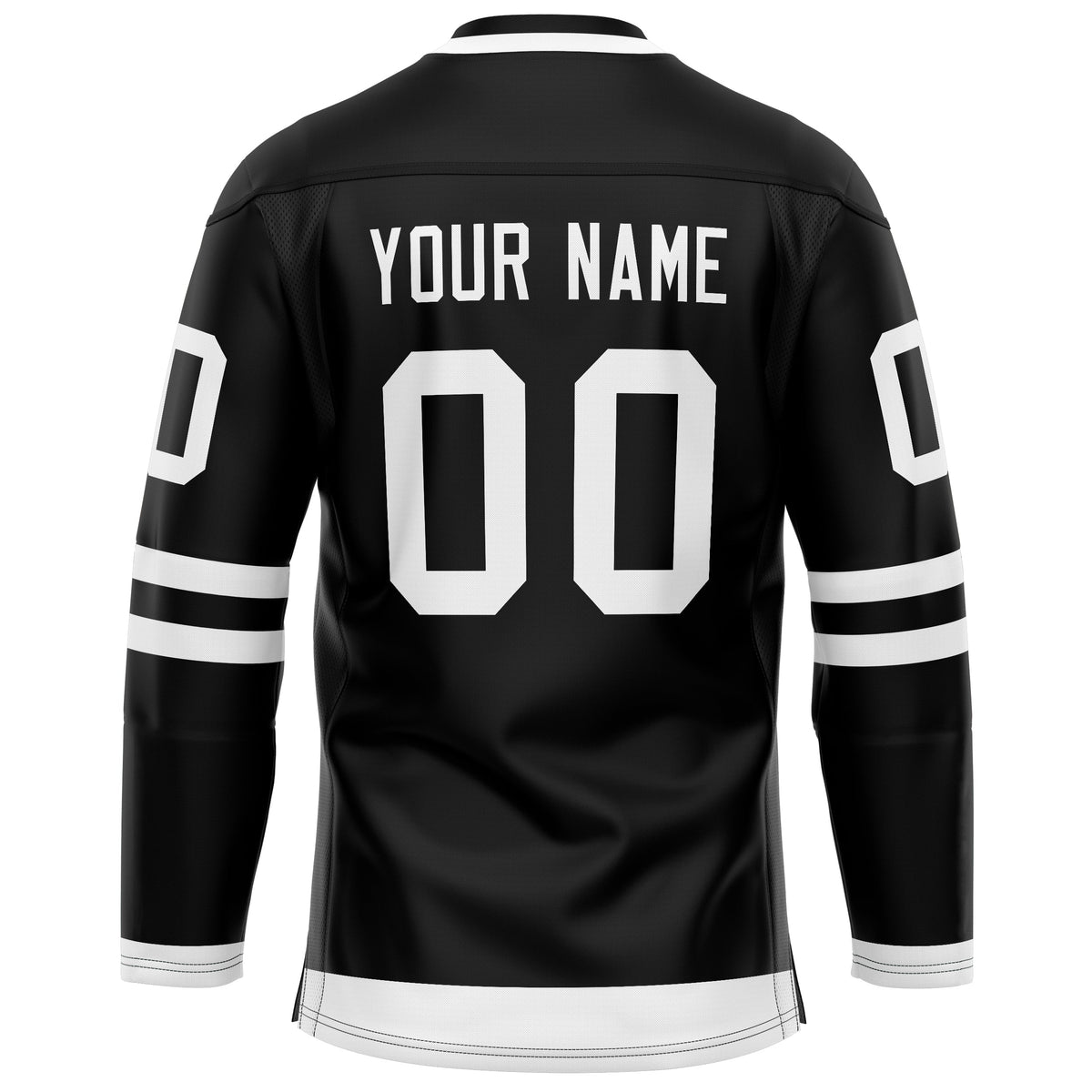 Custom Black White Solid Colour Hockey Jersey