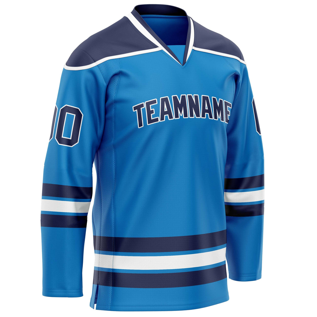 Custom Blue Navy Solid Colour Hockey Jersey