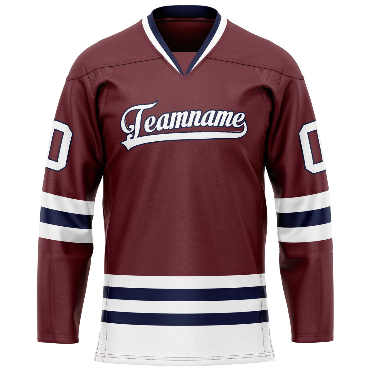 Custom Brown White Solid Colour Hockey Jersey