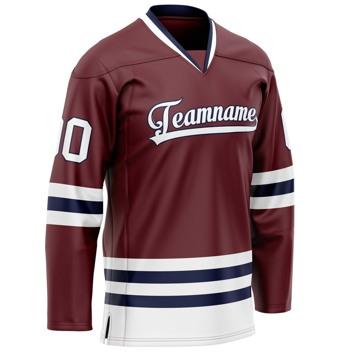 Custom Brown White Solid Colour Hockey Jersey