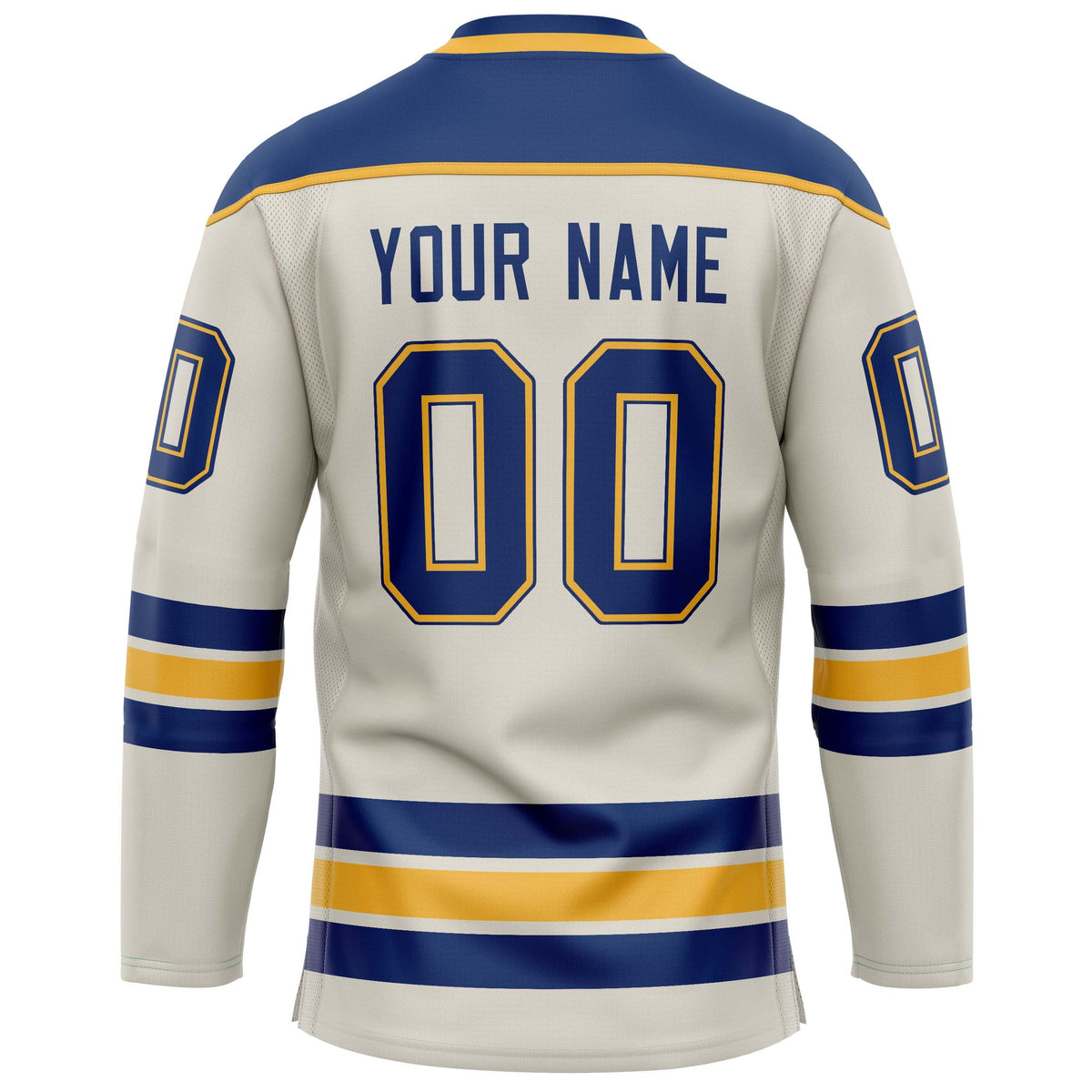 Custom Cream Royal Solid Colour Hockey Jersey