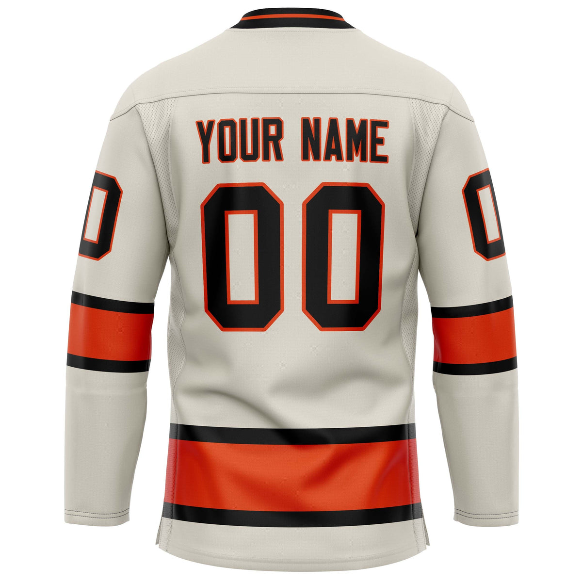 Custom Cream Red Solid Colour Hockey Jersey