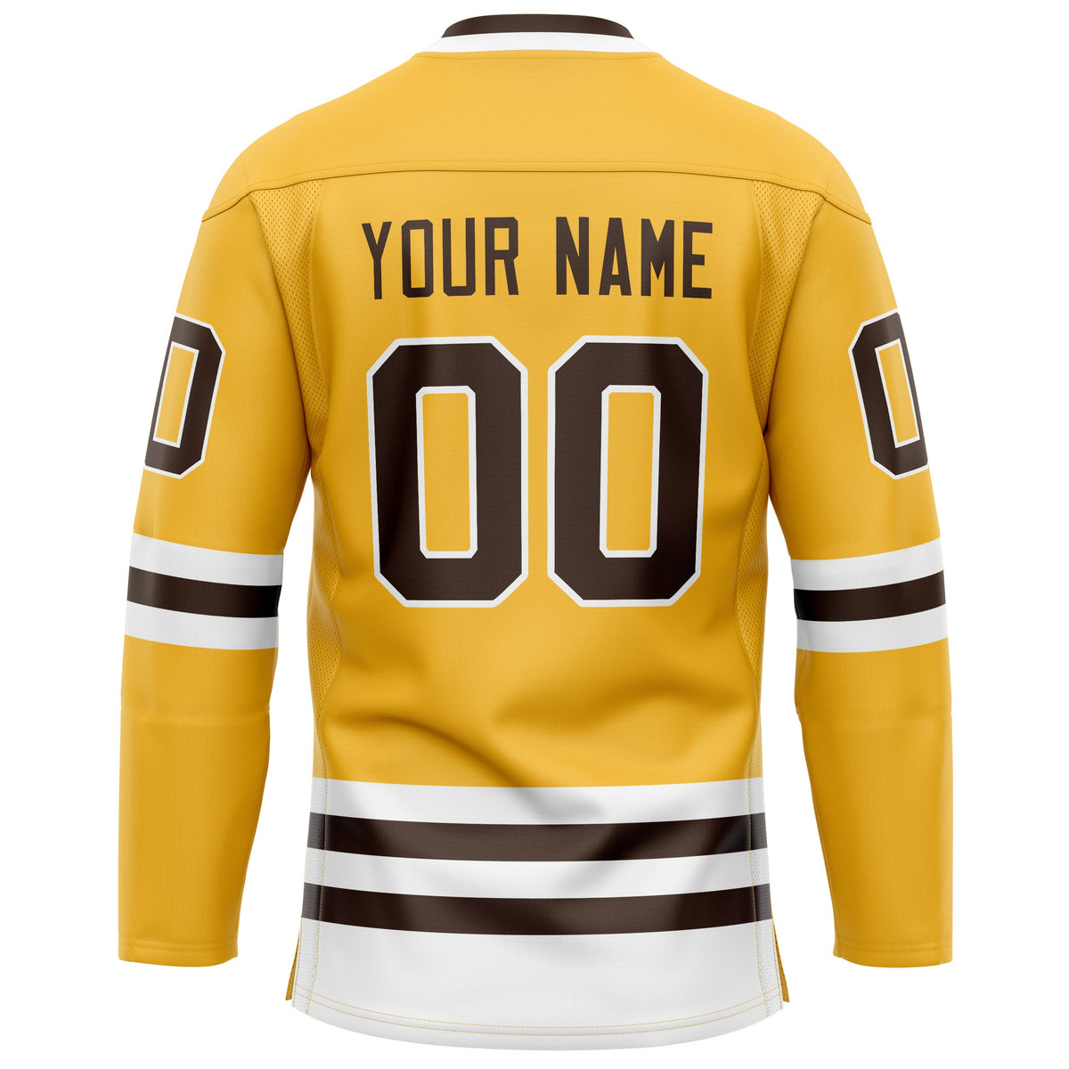 Custom Gold Brown Solid Colour Hockey Jersey