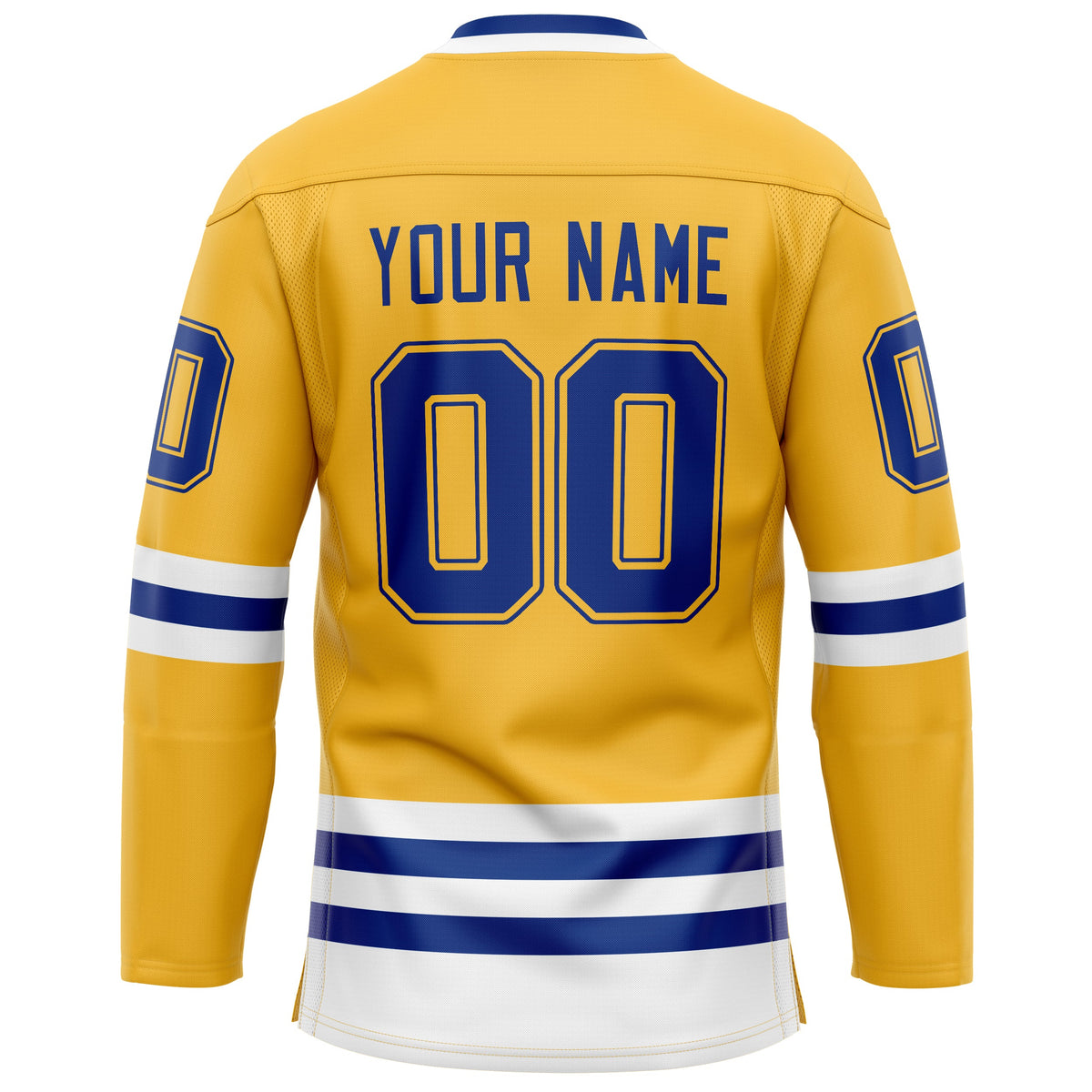 Custom Gold Royal Solid Colour Hockey Jersey