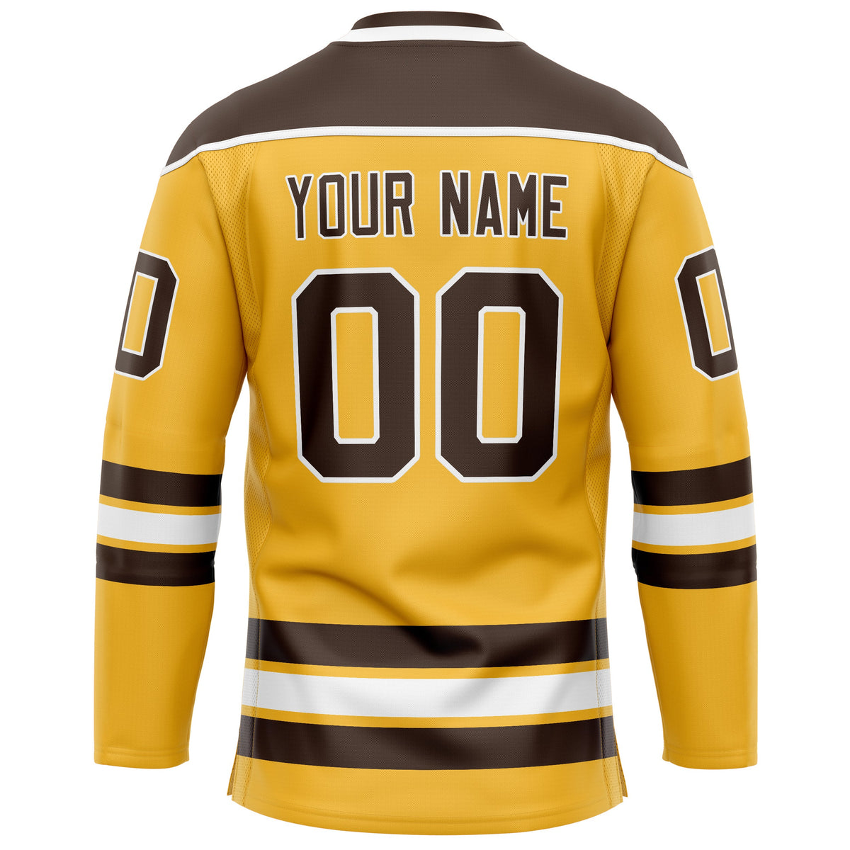 Custom Gold Brown Solid Colour Hockey Jersey