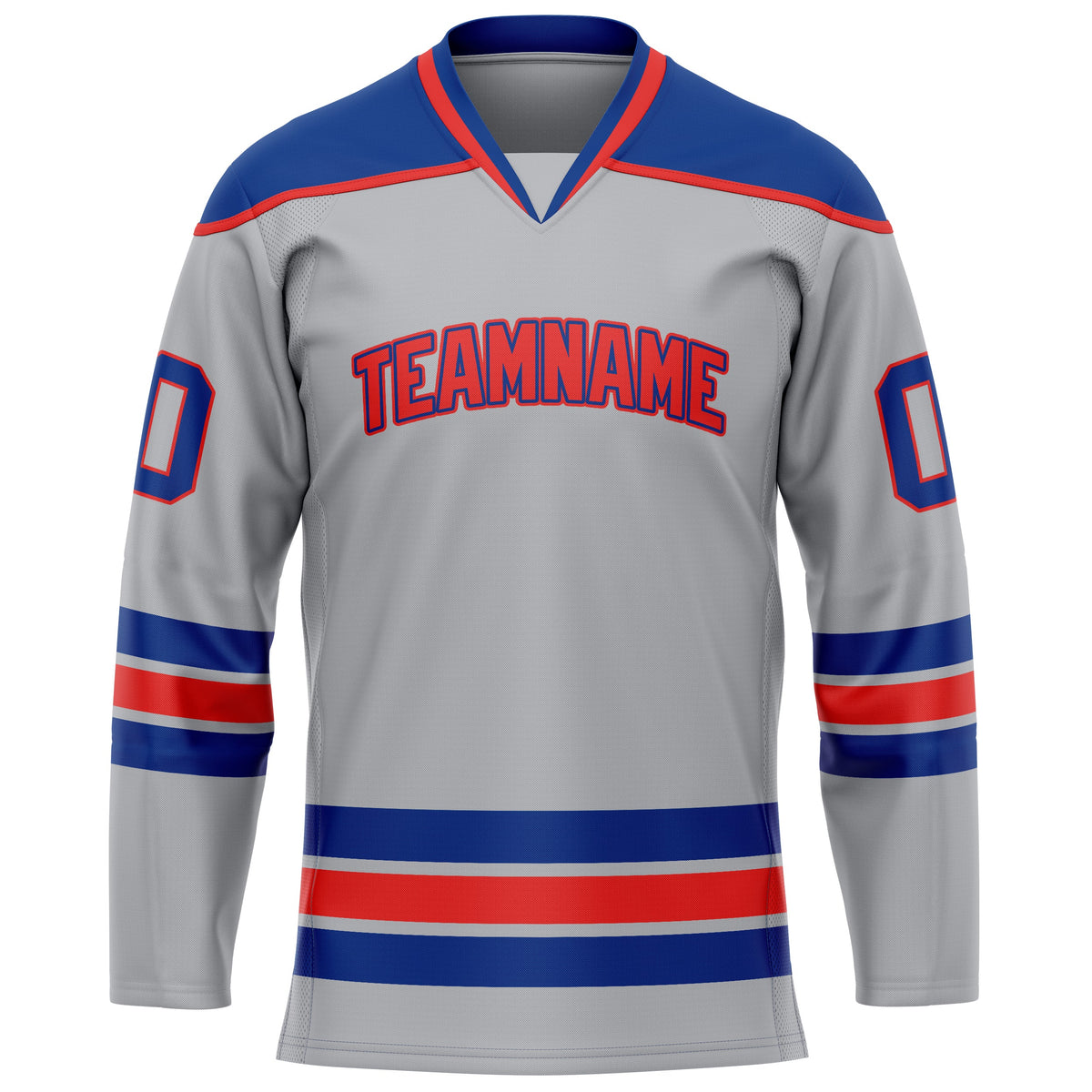 Custom Gray Royal Solid Colour Hockey Jersey