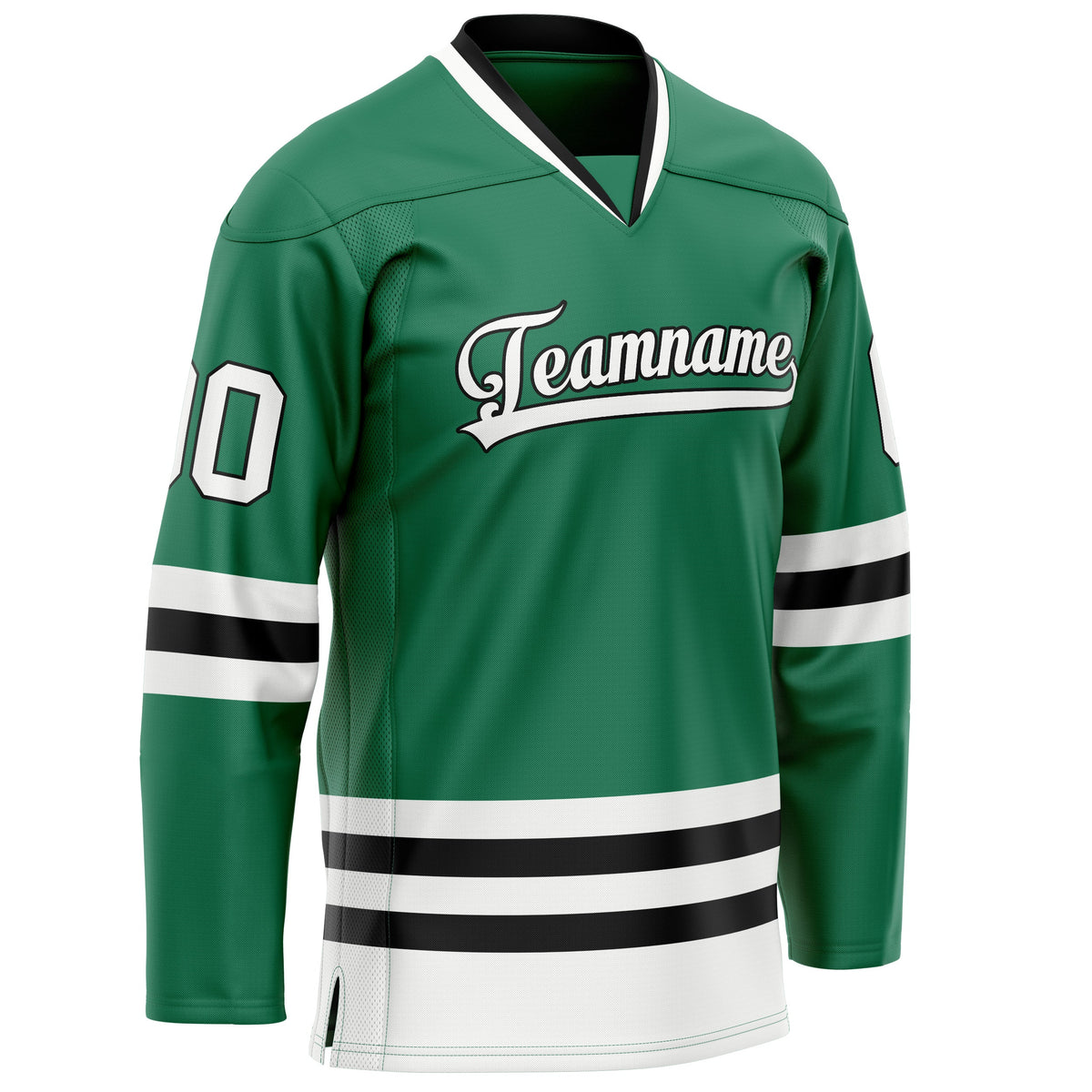 Custom Green White Solid Colour Hockey Jersey