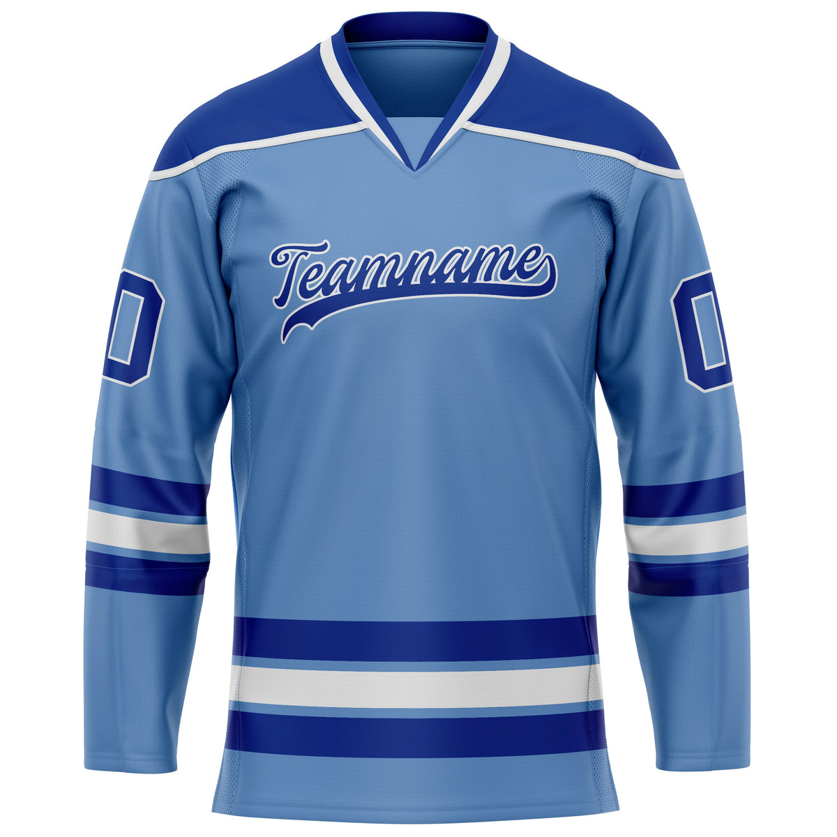 Custom Light Blue Royal Solid Colour Hockey Jersey