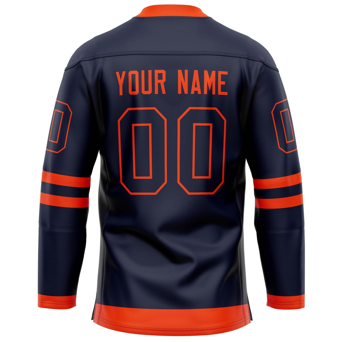 Custom Navy Red Solid Colour Hockey Jersey