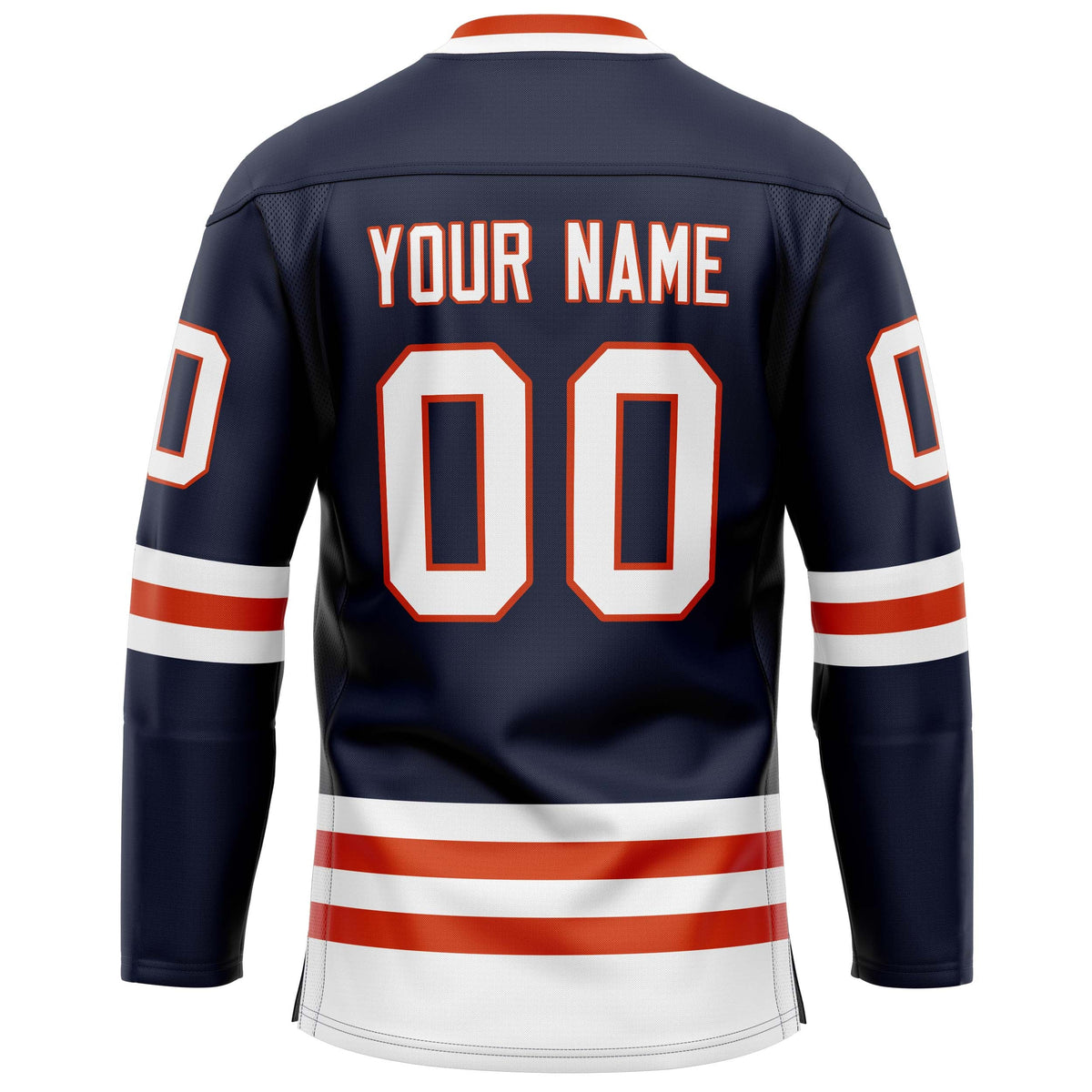 Custom Navy White Solid Colour Hockey Jersey