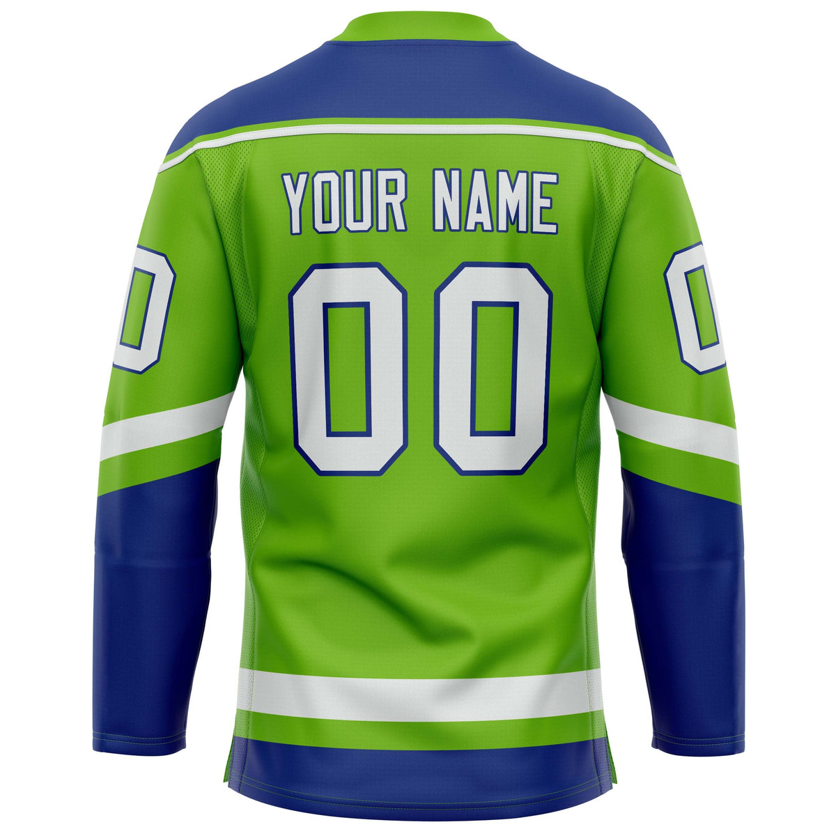 Custom Neon Green Royal Solid Colour Hockey Jersey